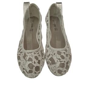 Greatonu White Lace Ballet Flats - Size 9.5